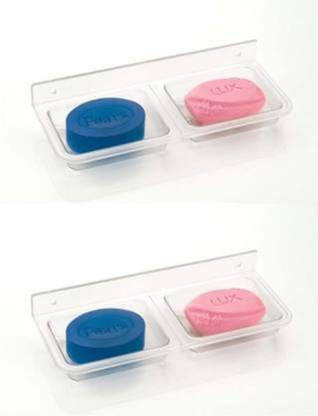 Frap Dulux ABS Plastic Double Soap Dish/Soap Stand/Bathroom Soap Holder/Bathroom Accessories for Home