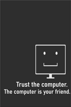 Decals Stock 45.72 cm Trust computer quote Wall Poster Self Adhesive Sticker