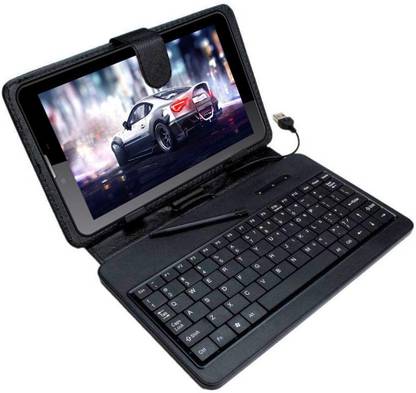 I Kall Caling Tablet with Keyboard 512 MB RAM 4 GB ROM 7 inch with 3G Tablet (Black)