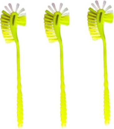 SBTs Yellow Toilet Brush (Pack of 3) with Holder