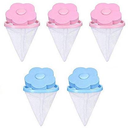Qweezer 5 Pcs Washing Machine Lint Trap Reusable Washer Lint Catcher Hair Filter for Household Tool Washing Machine Net