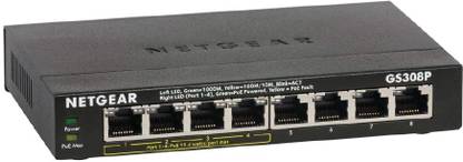 NETGEAR GS308P-100PES 8 Ports 1000 Mbps Unmanaged Network Switch