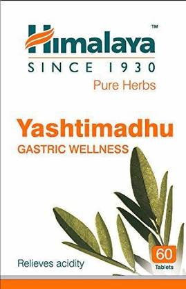 HIMALAYA Wellness Pure Herbs Yashtimadhu Gastric Wellness 60 Tablets (Pack of 1)