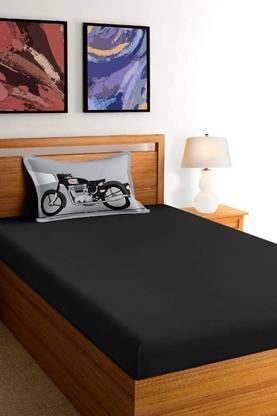BLENZZA DECO 180 TC Microfiber Single Solid Flat Bedsheet