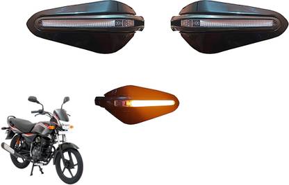 AutoVHPR Baja Platina 125 Stylish Black LED HandGuard Handlebar Hand Guard