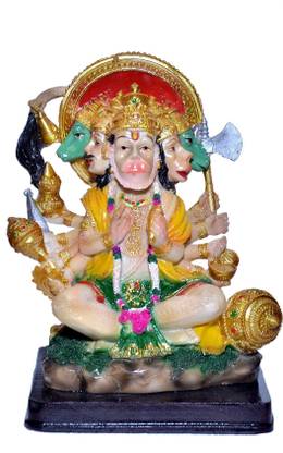 Vaah Shree Hanuman Panchmukhi डेकोरेटिव शोपीस  -  22.5 cm