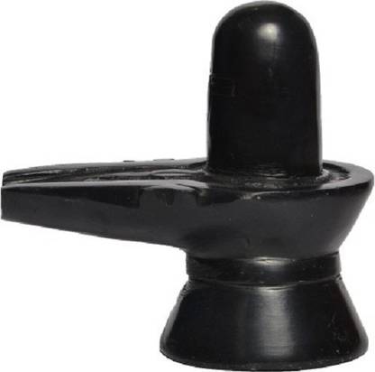 LKPS Marble Black Pooja Shiv Ling inch 3 Decorative Showpiece  -  7.1 cm