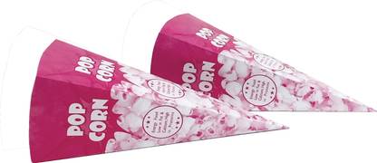LINE 'N' CURVES Disposal Popcorn Containers, Carnival Boxes, Popcorn Cups -Kids Snacks Container Printed Party Cone