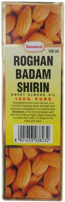 Hamdard RAUGHAN-E-BADAM SHIREEN |Cold Pressed 100% Almond Hair Oil |Pack of 1 Hair Oil
