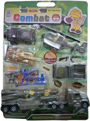 MON N MOL Army Combat Game Toys Army Toy Military Model Action Figure Soldiers with Tanks,Helicopter,Jeep,& Missile Truck