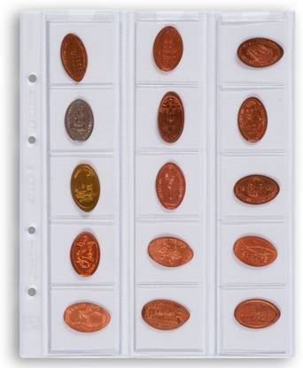 Lighthouse Coin Collection Sheets OPTIMA - for 15 Coins upto 42mm Clear Coin Bank