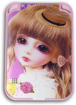 Wildplay pocket mirror in 3d doll print on front