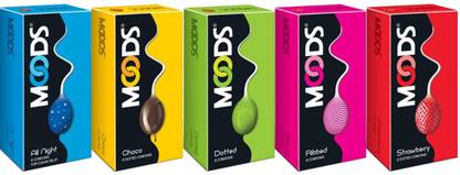 MOODS MIXED FLAVOURS 12'S TOTAL 60 CONDOMS Condom