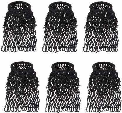 Laxmi Ganesh Billiard Snooker Pool Table Pocket Net Set Pack of 6 Pcs in Black Color Snooker Net