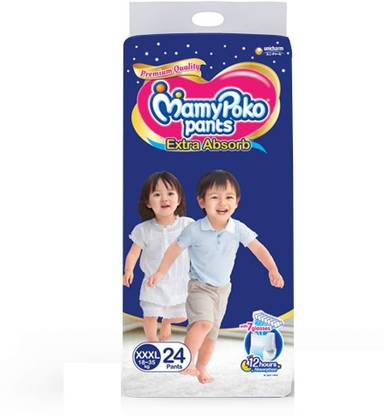 MamyPoko Pants Extra Absorb Diapers, XXX-Large (24 Count) - XXXL