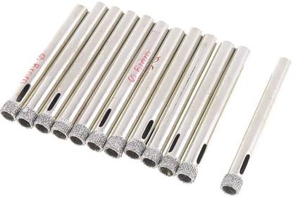 uptodateprouducts 12 Pcs 6mm Diamond Tool Drill Bit Granite Tile Glass Hole Saw Glass Drill Bit
