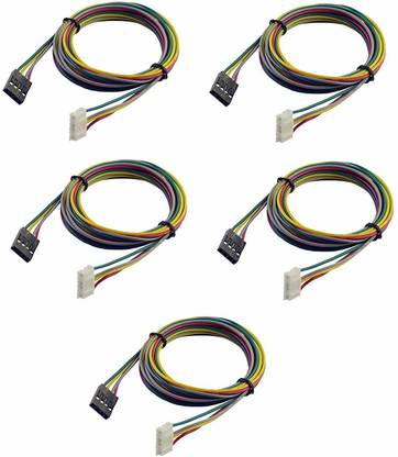 Cam cart 1mtr Nema 17 6pin XH2.54 to 4pin dupont connector stepper motor 3d printer ( Pack of 05 ) Power Supply Electronic Hobby Kit