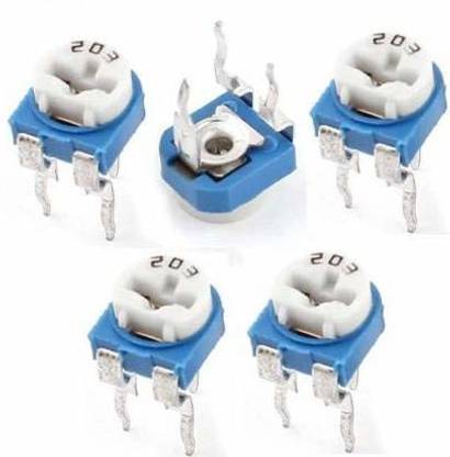 Cam cart VARAIBLE RESISTOR 203,PRESET Variable Resistor (20 kilo ohm 5%) (Pack of 5) Electronic Components Electronic Hobby Kit
