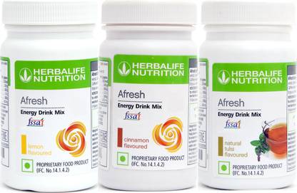 Herbalife Nutrition HERBALIFE AFRESH ENERGY DRINK COMBO (LEMON, CINNAMON,TULSI) 150GM Energy Drink