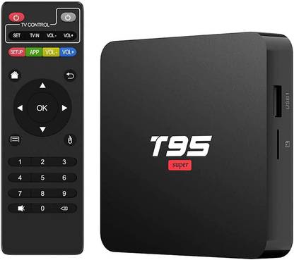 Smacc Android 10.0 TV Box, T95 Super TV Boxes Quad Core CPU 2GB RAM 16GB ROM Media Player Supporting 3D 4K H.265 Smart Android TV Box Media Streaming Device Media Streaming Device
