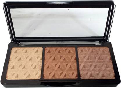 SWISS BEAUTY Highlighter Bronzer Blasher 3 in 1 Palette Shad No 2R Highlighter