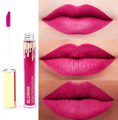 BLUSHIS High Defination Non Transfer Liquid Matte Lipstick Magenta colour