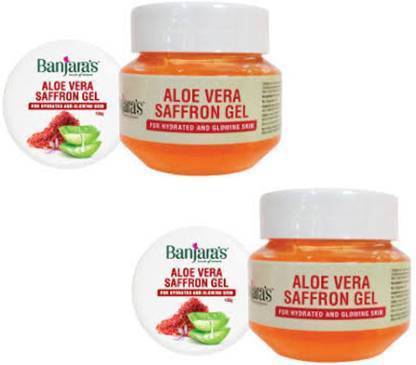 Banjaras Aloe Vera Saffron Gel (Pack of 2) (100 g)