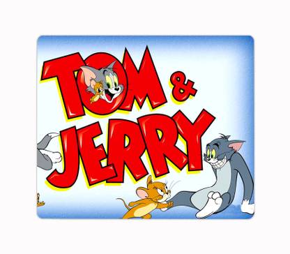 Ashvah Tom and Jerry Cartoon Printed Premium Designer Mouse Pad for Computer/Laptop (22.5cm x 19cm) - C473 Non Slip Base Mousepad