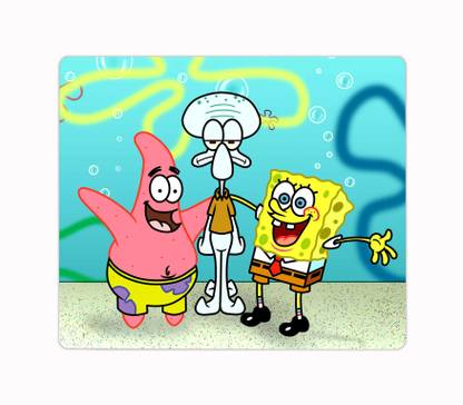Ashvah SpongeBob SquarePants Cartoon Printed Premium Designer Mouse Pad for Computer/Laptop (22.5cm x 19cm) - C678 Non Slip Base Mousepad