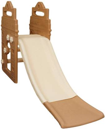 Ehomekart playgro slider with extended buffer zone-perfect slides toys 143 x 63 x 86 cm (monument slide)-Brown