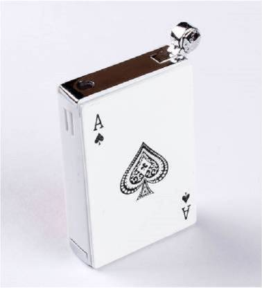 ASTRUMS Refillable Ace of Spade Electric Shock Prank Playing Card Cigarette Lighter Refillable Ace of Spade Electric Shock Prank Playing Card Cigarette Lighter (Without Fuel Empty Lighter) Pocket Lighter (Multicolor) Pocket Lighter