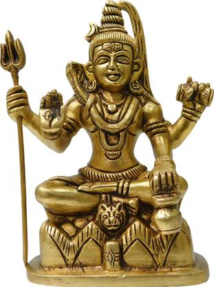 Om Shree Siddhi Vinayak Murti Bhandar Lord Shiva Murti Shiv JI Idol Shiv Statue Shiv JI KI Murti For Home Pooja Temple Home Decorative Gift Type Showpiece Decorative Showpiece  -  16 cm