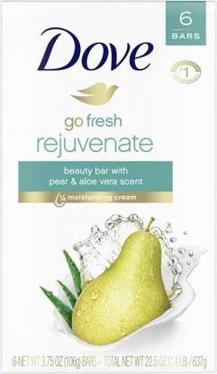 DOVE GO FRESH REJUVENATE BEAUTY BAR SOAP (106 GM) PACK OF 6