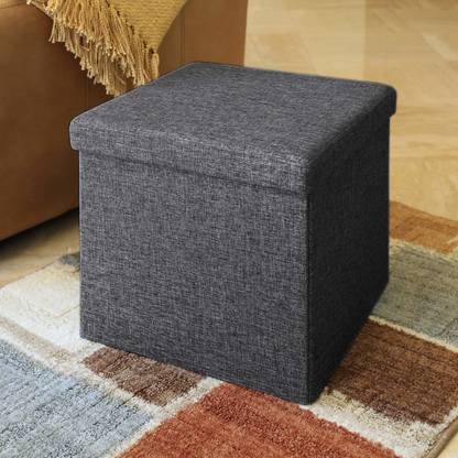 FLIPXEN Folding Storage Ottoman Cube Footrest Stool Coffee Table Stool