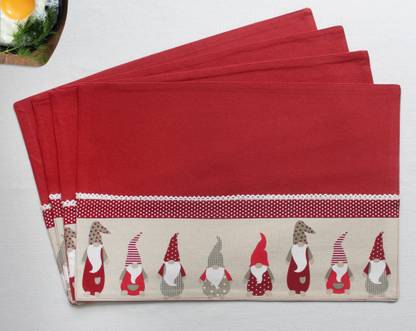 AIRWILL Rectangular Pack of 4 Table Placemat