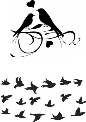 Ordershock Love with Birds Combo Tattoo Men and Women Temporary Body Tattoo