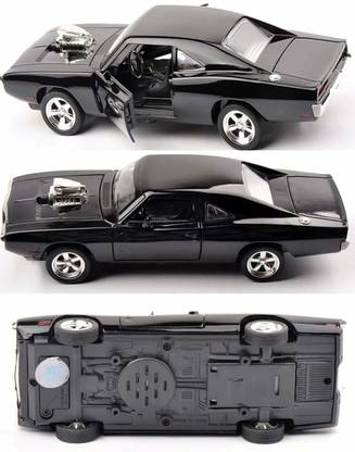 Galactic 1: 32 die-cast the fast and the furious alloy metal dodge charger model classic cars toys for kids pull back with open able doors, engine cover, tail with front and rear light & music-(Multicolor)