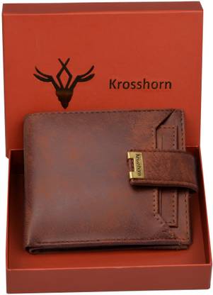 Krosshorn Men Casual Brown Artificial Leather Wallet