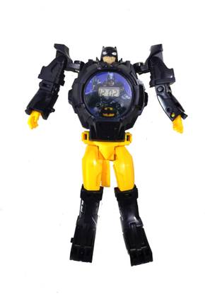FLYmart Avengers Batman Robot Toy Digital Wrist watch | Super Hero Batman Transformer to Digital Watch