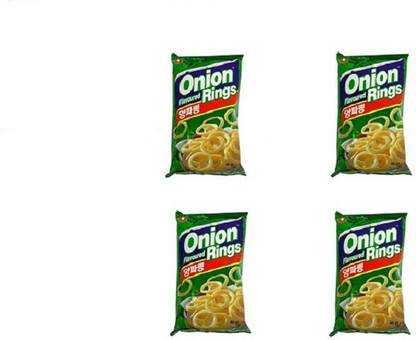 Nongshim Shim Onion Rings (50 X 4) , Made in Korea, imported , (Pack Of 4) Chips