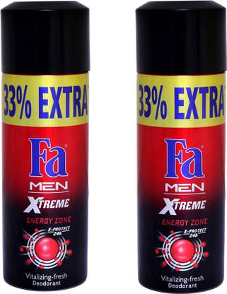 FA Men Xtreme Energy Zone Deodorant Spray  -  For Men
