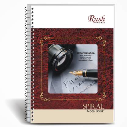 Rush Spiral Notebooks Set of 2 A4 Notebook Ruled 300 Pages