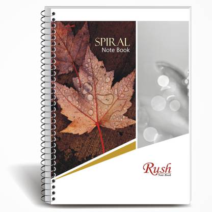 Rush Spiral Notebooks Set of 2 A4 Notebook Unruled 300 Pages