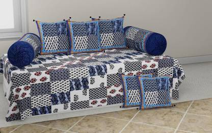 DEEPSONS Cotton Floral Diwan Set