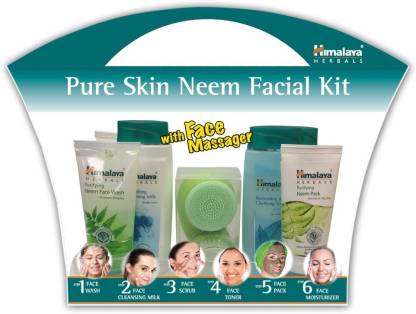 HIMALAYA Pure Skin Neem Facial Kit with Face Massager
