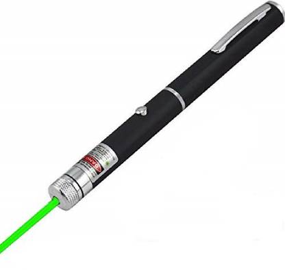 Utkrishta Villa New Green Ray Laser Pointer Pen 5mW 532nm Burning Lazer Visible Beam with Star Head Caps (Battery Included) (532 nm, Green)