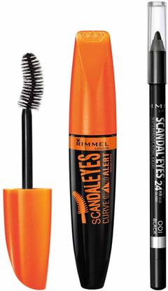 Rimmel London ScandalEyes Curve Alert Mascara Waterproof Kohl Kajal Liner, 0.41 Fl oz. 1.2 g