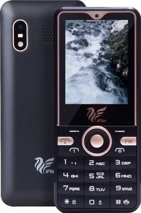 IAIR Basic Feature Dual Sim Mobile Phone with 1250mAh Battery, 2.4 inch Display Screen, 0.8 mp Camera (FPS1N, Black-Gold)