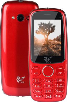 IAIR Basic Feature Dual Sim Mobile Phone with 2800mAh Battery, 2.4 inch Display Screen, 0.8 mp Camera with Big LED Torch (FPS5, Red)