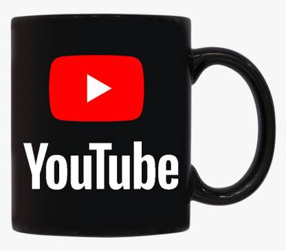 JAIPURART YouTube Logo | Best For A Youtuber | Best Gift For A Youtuber | Black Ceramic Coffee Mug